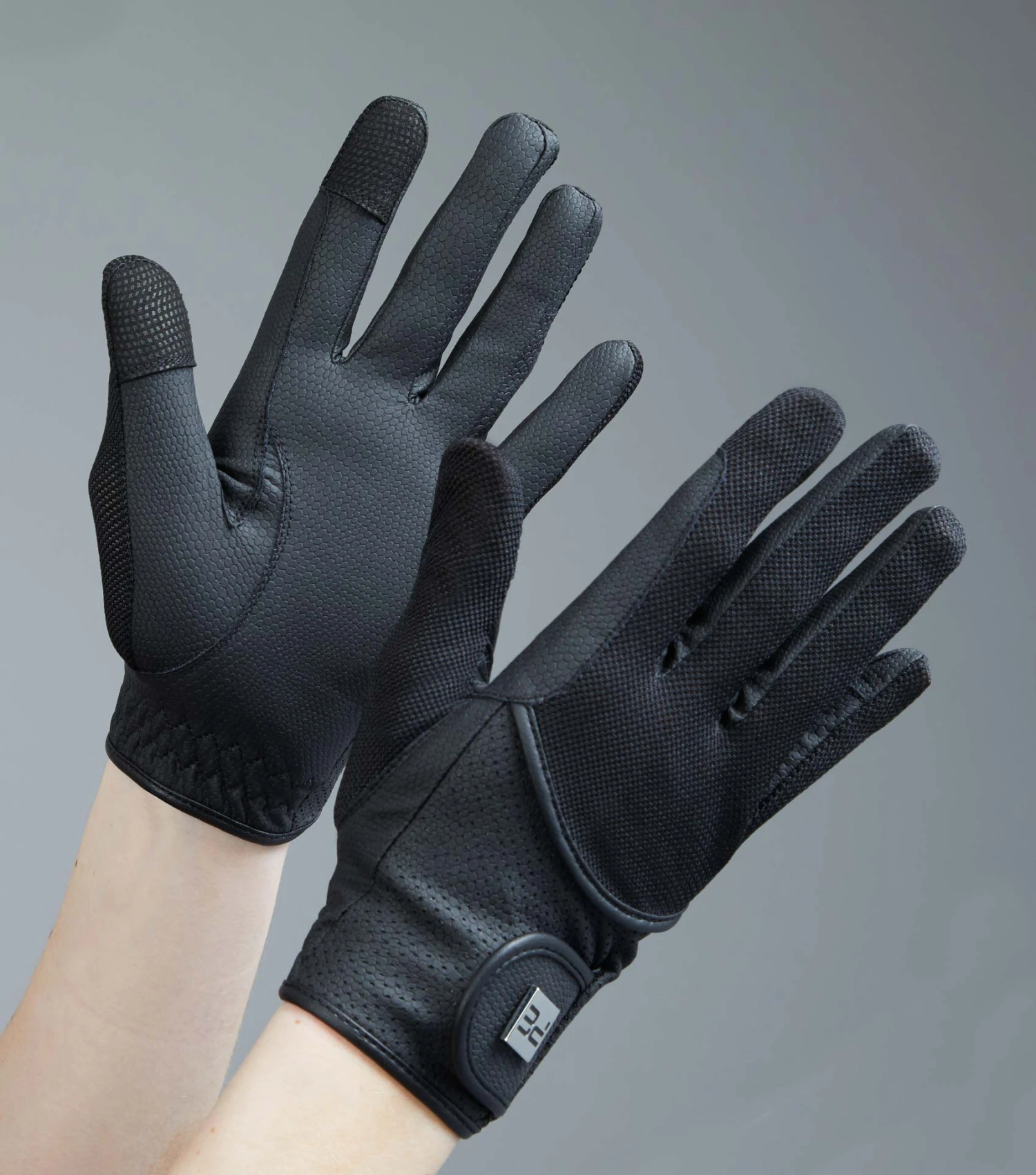 Presa Mesh Riding Gloves Presa Mesh Riding Gloves -Premier Equine Store Presa Black image1