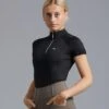 Remisa Ladies Technical Short Sleeve Riding Top 1 Remisa Ladies Technical Short Sleeve Riding Top -Premier Equine Store Remisa Ladies Technical Short Sleeved Riding Top Black 1