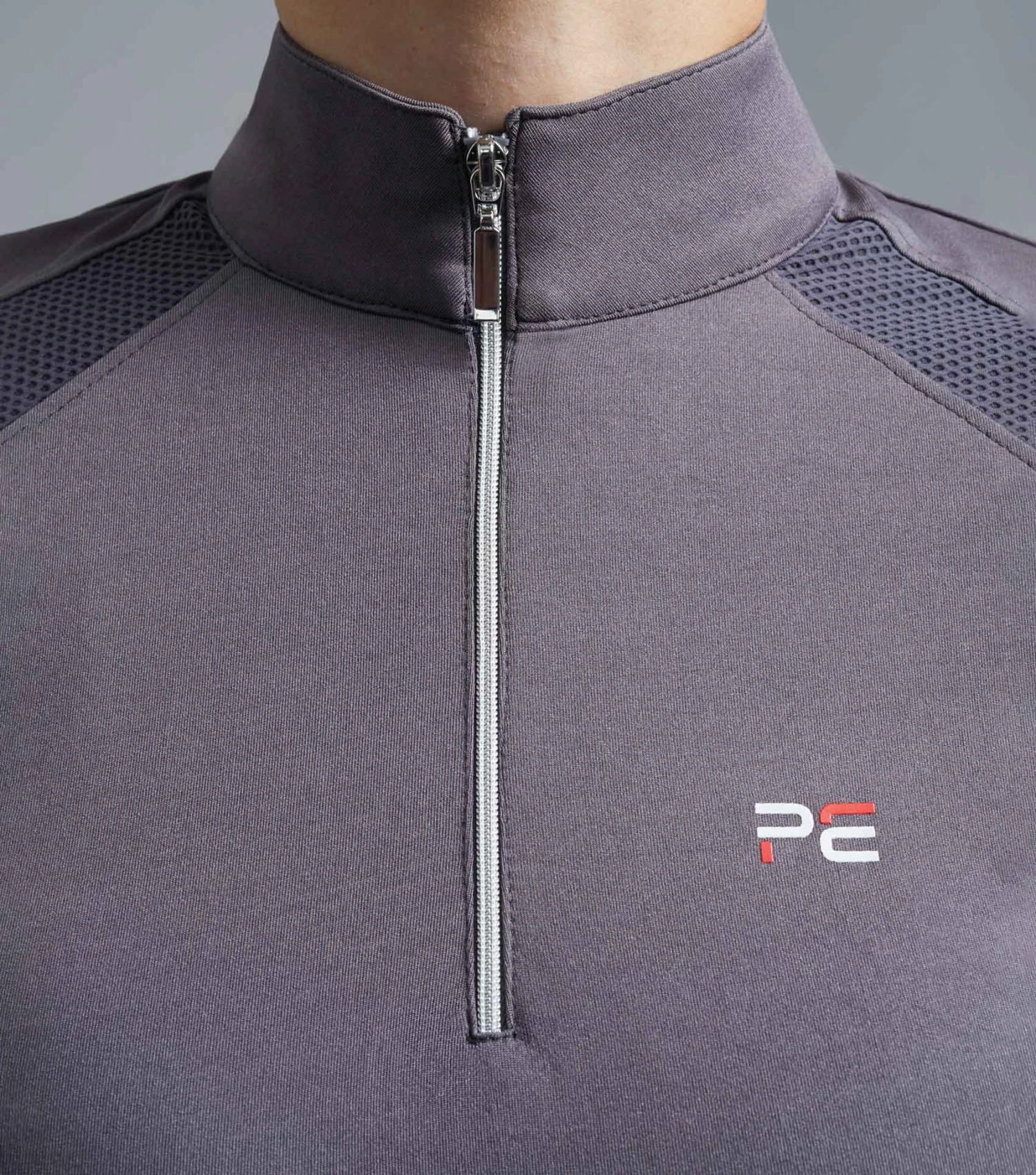 Remisa Ladies Technical Short Sleeve Riding Top Remisa Ladies Technical Short Sleeve Riding Top -Premier Equine Store Remisa Ladies Technical Short Sleeved Riding Top Grey 3