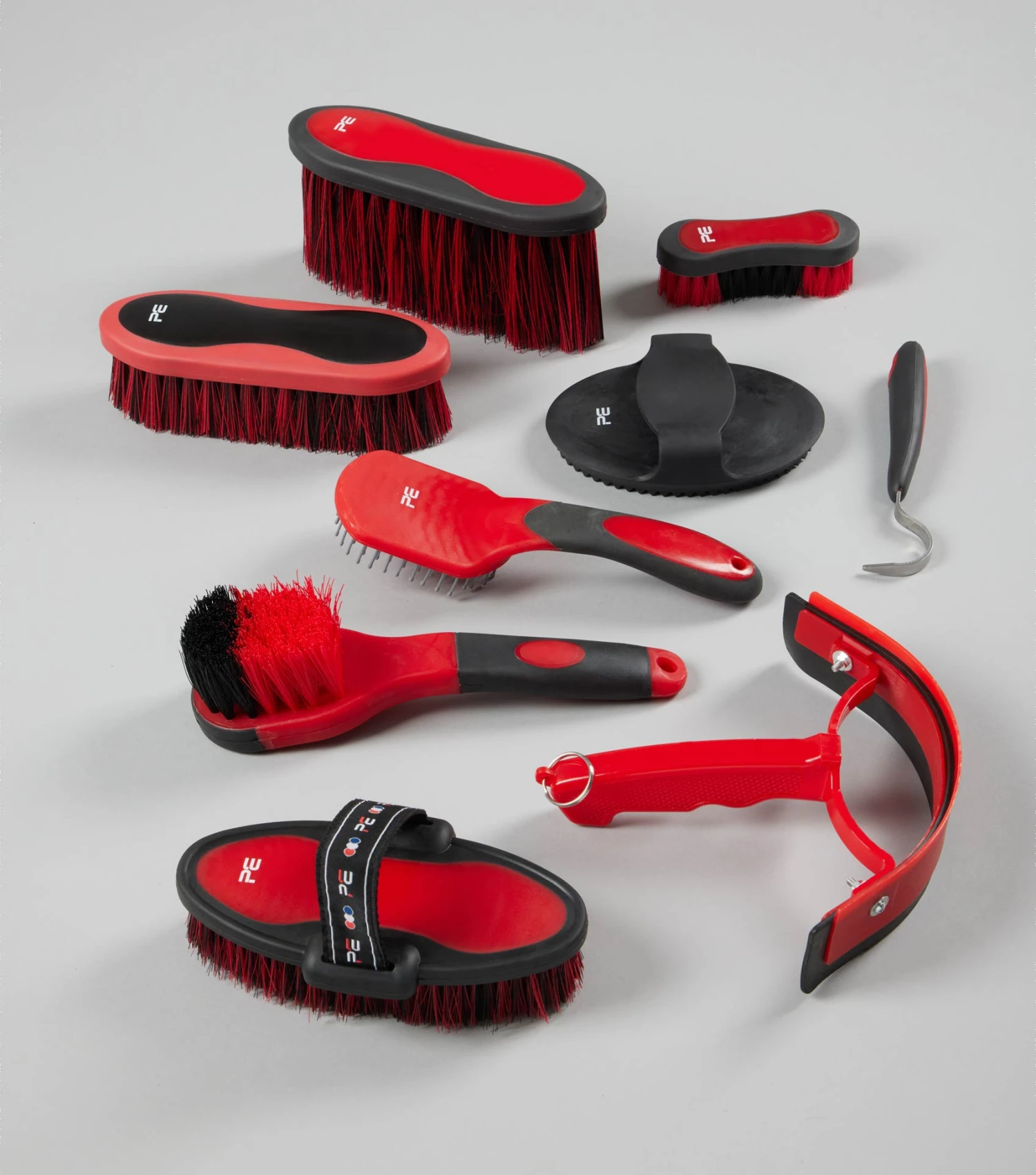 Soft-Touch Grooming Kit Set - 9 Pieces Soft-Touch Grooming Kit Set - 9 Pieces -Premier Equine Store Soft Touch Grooming Kit Black and Red 1