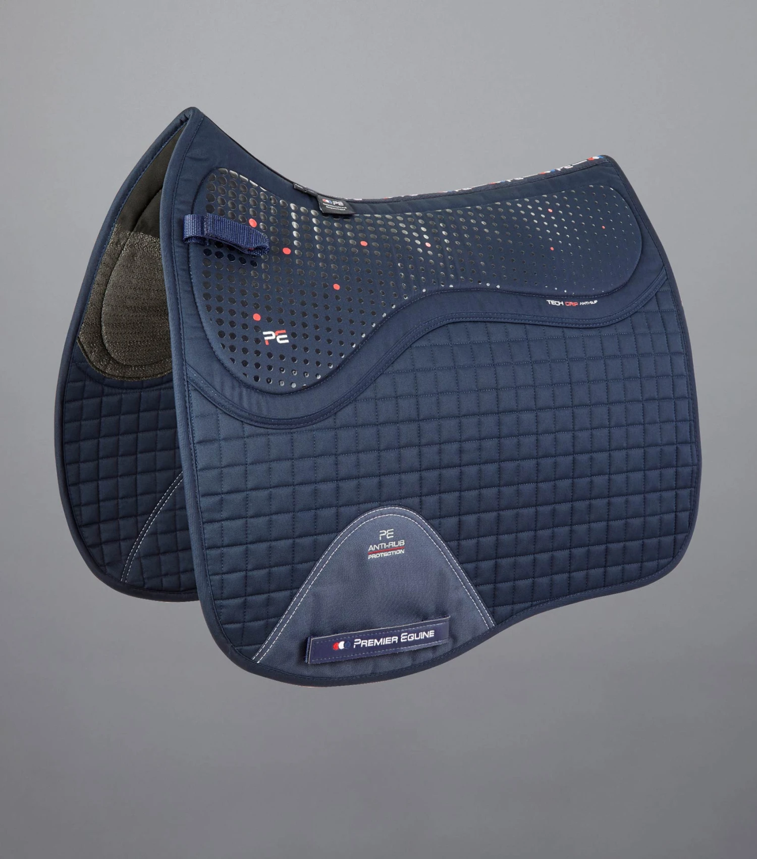 Close Contact Tech Grip Pro Anti-Slip Saddle Pad - Dressage Square Close Contact Tech Grip Pro Anti-Slip Saddle Pad - Dressage Square -Premier Equine Store Tech Grip Pro Anti Slip Dressage Square Navy 1