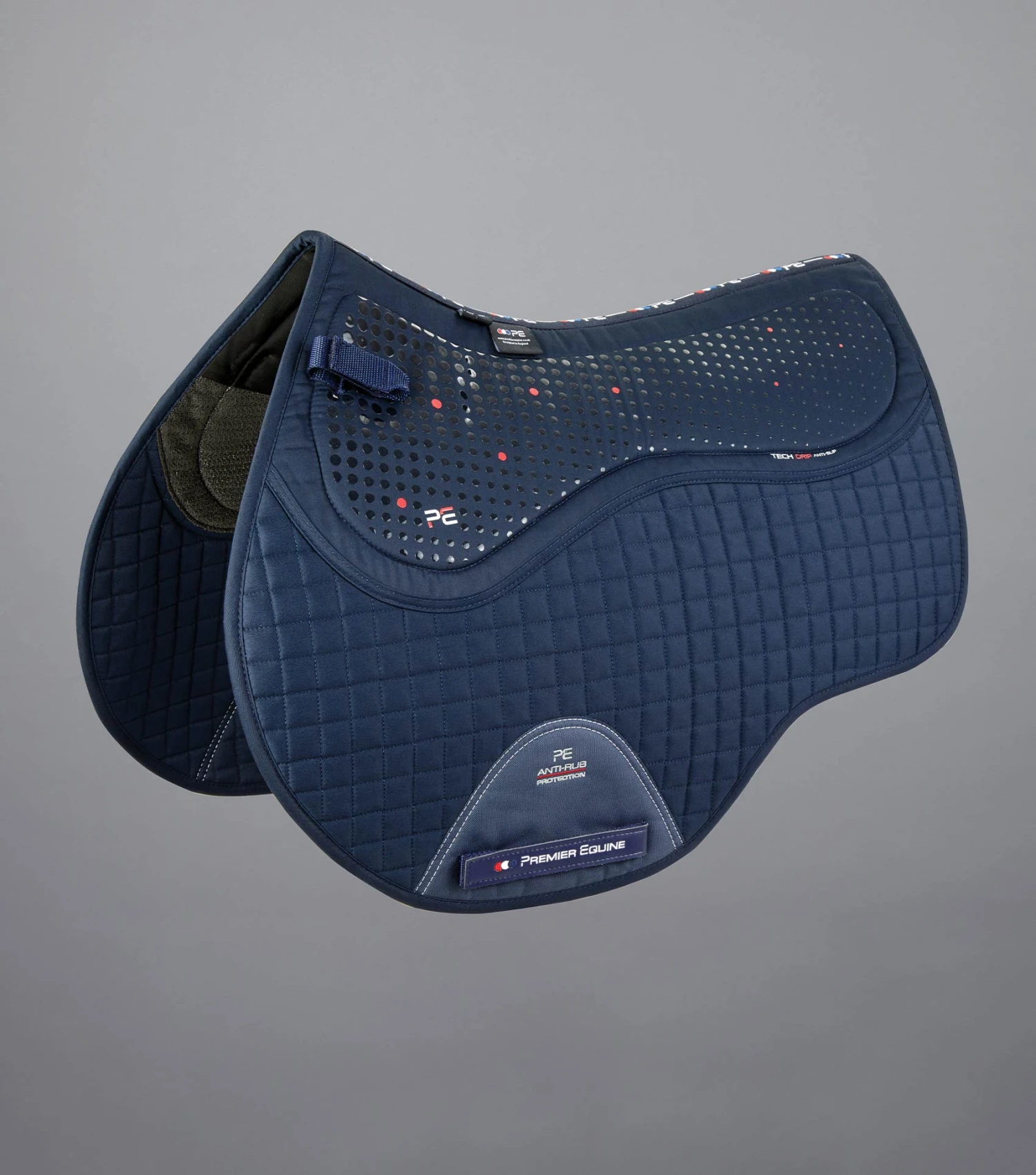 Close Contact Tech Grip Pro Anti-Slip Saddle Pad - GP/Jump Square Close Contact Tech Grip Pro Anti-Slip Saddle Pad - GP/Jump Square -Premier Equine Store Tech Grip Pro Anti Slip GP Jump Square Navy 1