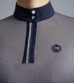 Amia Ladies Technical Short Sleeve Riding Top -Premier Equine Store Technical Short Sleeved Riding Top Anthracite Grey 3