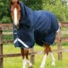 Titan 200g Turnout Rug With Snug-Fit Neck Cover 2 Titan 200g Turnout Rug With Snug-Fit Neck Cover -Premier Equine Store Titan 200 Turnout Rug Navy 1