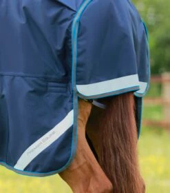 Titan 200g Turnout Rug With Snug-Fit Neck Cover -Premier Equine Store Titan 200 Turnout Rug Navy 6