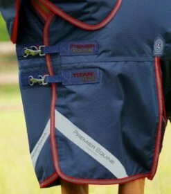 Titan 450g Turnout Rug With Snug-Fit Neck Cover 9 Titan 450g Turnout Rug With Snug-Fit Neck Cover -Premier Equine Store Titan 450 Turnout Rug Navy 3