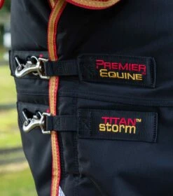 Titan Storm 450g Combo Turnout Rug With Snug-Fit Neck -Premier Equine Store Titan Storm 450 Turnout Rug Black 3