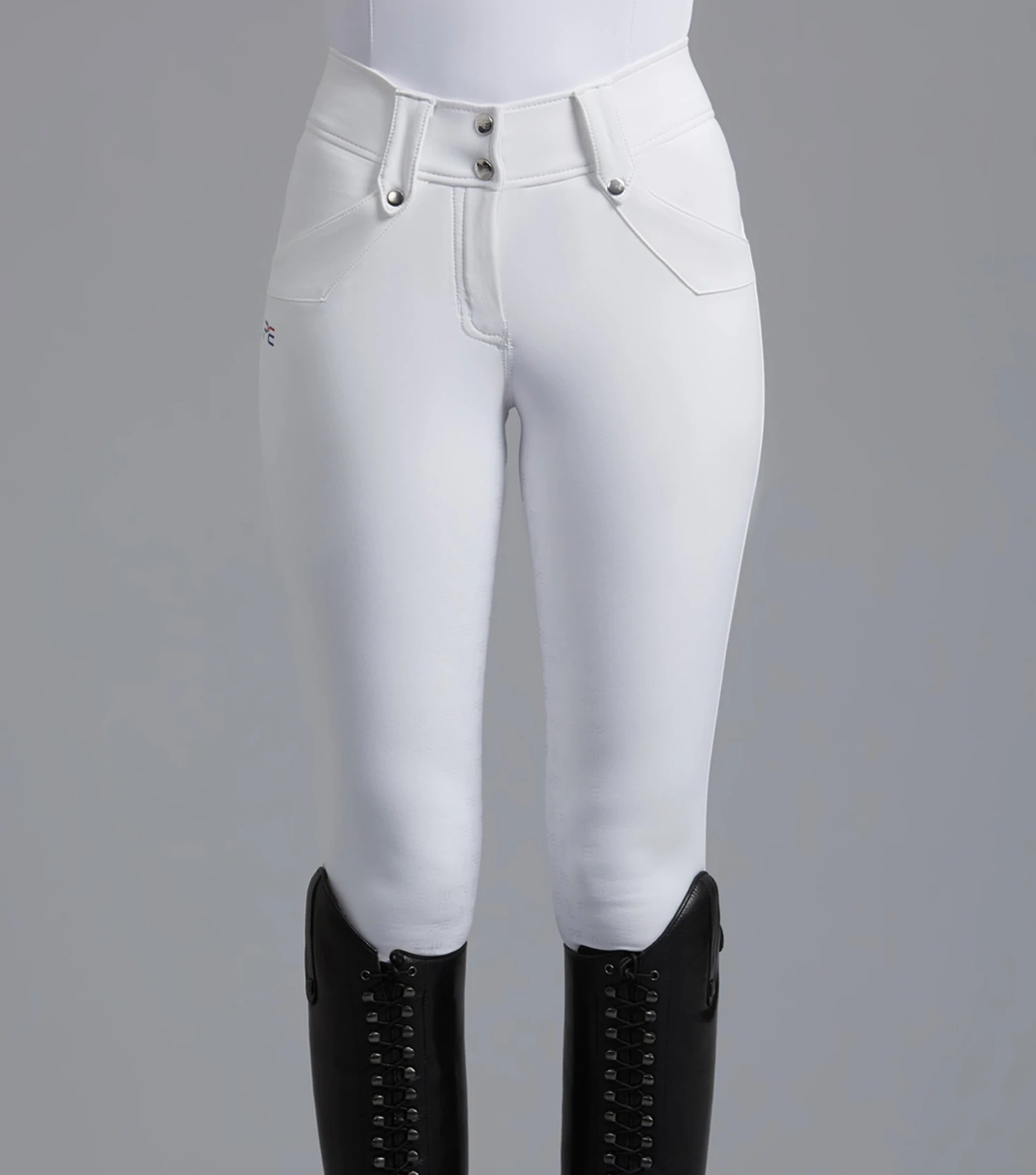 Torino Ladies Full Seat Gel Competition Riding Breeches Torino Ladies Full Seat Gel Competition Riding Breeches -Premier Equine Store Torino Ladies Full Seat Gel Riding Breeches White 3