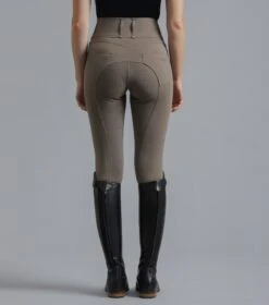 Ventus Ladies Full Seat Gel Riding Tights 5 Ventus Ladies Full Seat Gel Riding Tights -Premier Equine Store Ventus Riding Tights Taupe 4