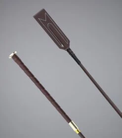 Volterra Jumping Whip -Premier Equine Store Volterra Riding Whip 65cms Brown and Gold 2