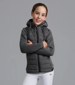 Arion Junior Unisex Riding Jacket With Hood 8 Arion Junior Unisex Riding Jacket With Hood -Premier Equine Store arion junior mid layer anthracite 1