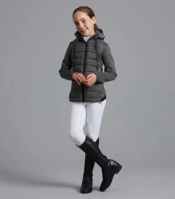 Arion Junior Unisex Riding Jacket With Hood 9 Arion Junior Unisex Riding Jacket With Hood -Premier Equine Store arion junior mid layer anthracite 2