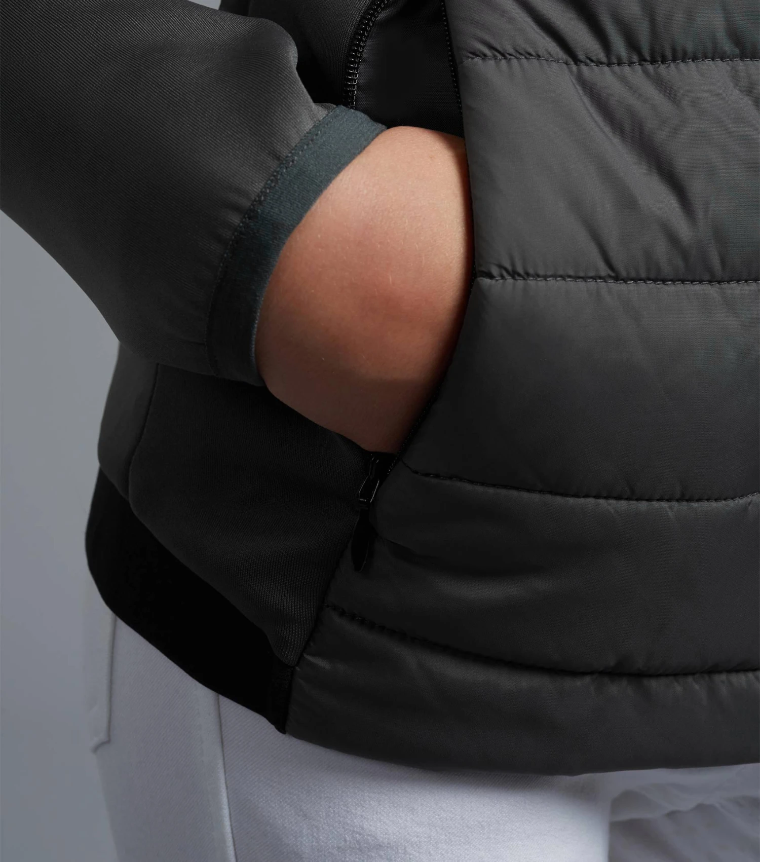 Arion Junior Unisex Riding Jacket With Hood Arion Junior Unisex Riding Jacket With Hood -Premier Equine Store arion junior mid layer anthracite 6