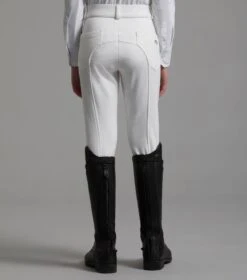 Brava Girls Full Seat Gel Competition Riding Breeches 4 Brava Girls Full Seat Gel Competition Riding Breeches -Premier Equine Store brava kids breeches white 3