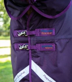 Buster Storm 420g Combo Turnout Rug With Classic Neck 4 Buster Storm 420g Combo Turnout Rug With Classic Neck -Premier Equine Store buster storm 420 purple 3