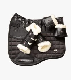 Carbon Tech Techno Wool Over Reach Boots -Premier Equine Store carbon tech techno wool over reach boots 1019sblk 485724