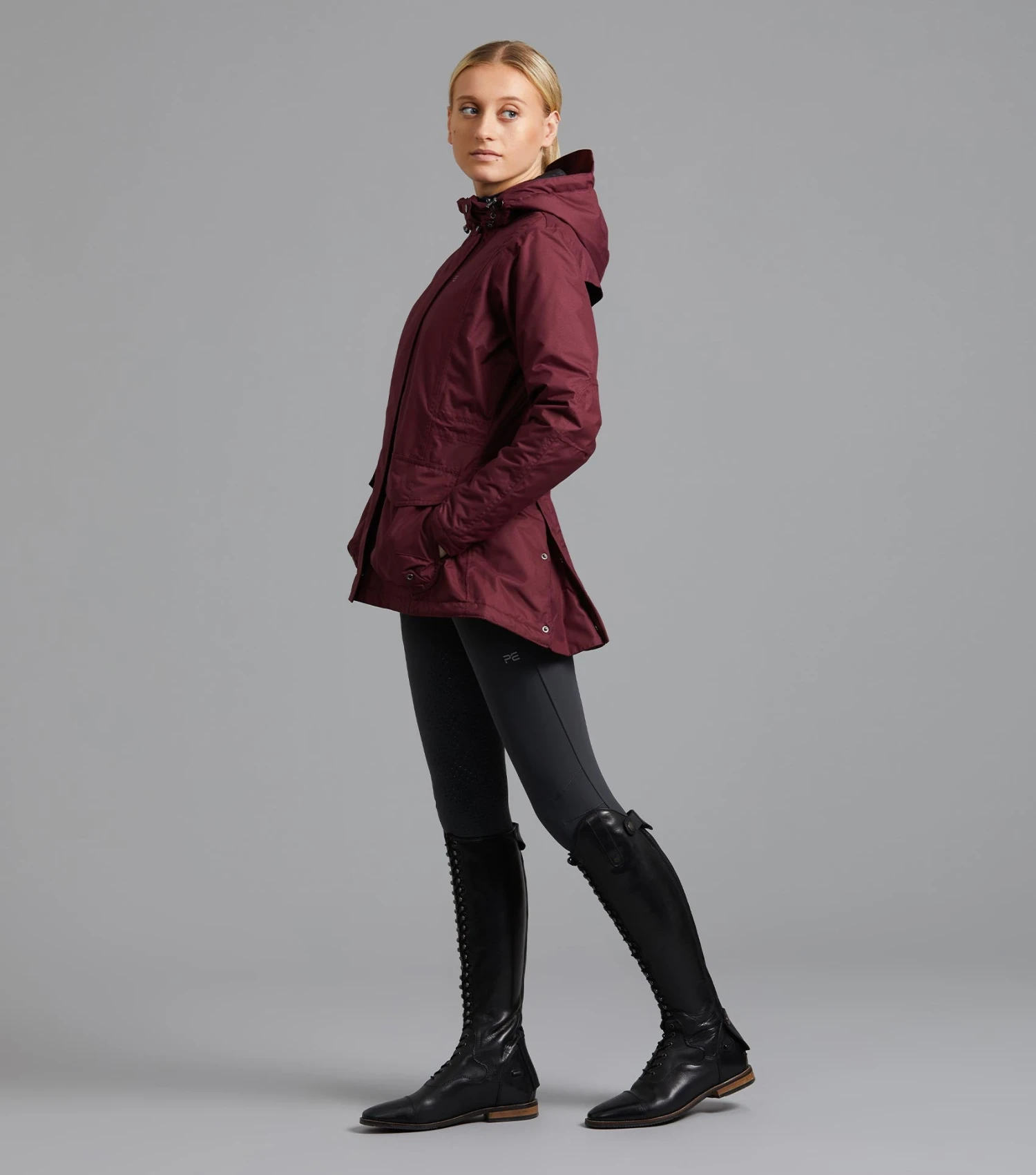 Cascata Ladies Waterproof Coat Cascata Ladies Waterproof Coat -Premier Equine Store cascata coat wine 2