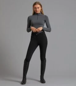 Cassa Ladies Full Seat Gel Riding Breeches -Premier Equine Store cassa ladies breeches black 2