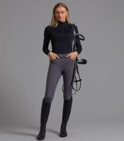 Cassa Ladies Full Seat Gel Riding Breeches -Premier Equine Store cassa ladies breeches grey 2