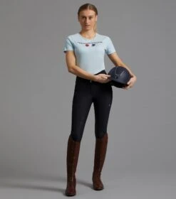 Chiaro Ladies Cotton Riding T-Shirt -Premier Equine Store chiaro t shirt blue 2