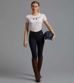 Chiaro Ladies Cotton Riding T-Shirt -Premier Equine Store chiaro t shirt pink 2