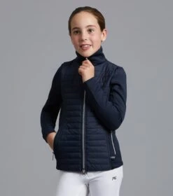 Mini Elena Girl's Hybrid Riding Jacket 8 Mini Elena Girl's Hybrid Riding Jacket -Premier Equine Store elena kids hybrid technical jacket navy 1