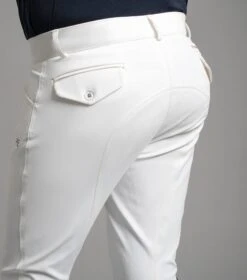 Emilio Men's Gel Knee Competition Breeches 4 Emilio Men's Gel Knee Competition Breeches -Premier Equine Store emilio mens breeches white 3
