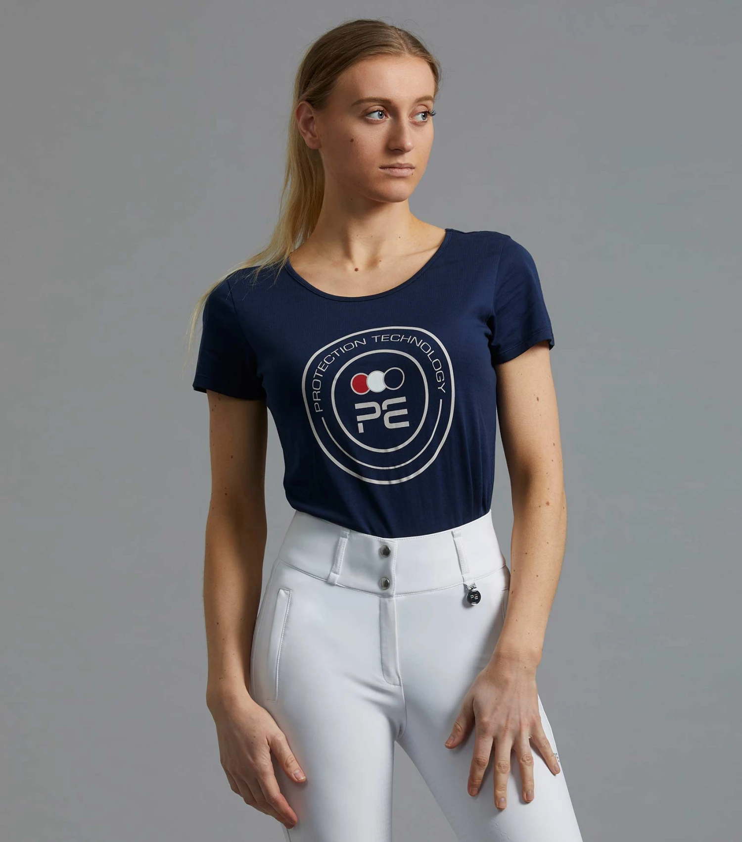 Fiero Ladies Cotton T-Shirt Fiero Ladies Cotton T-Shirt -Premier Equine Store fiero t shirt navy 1