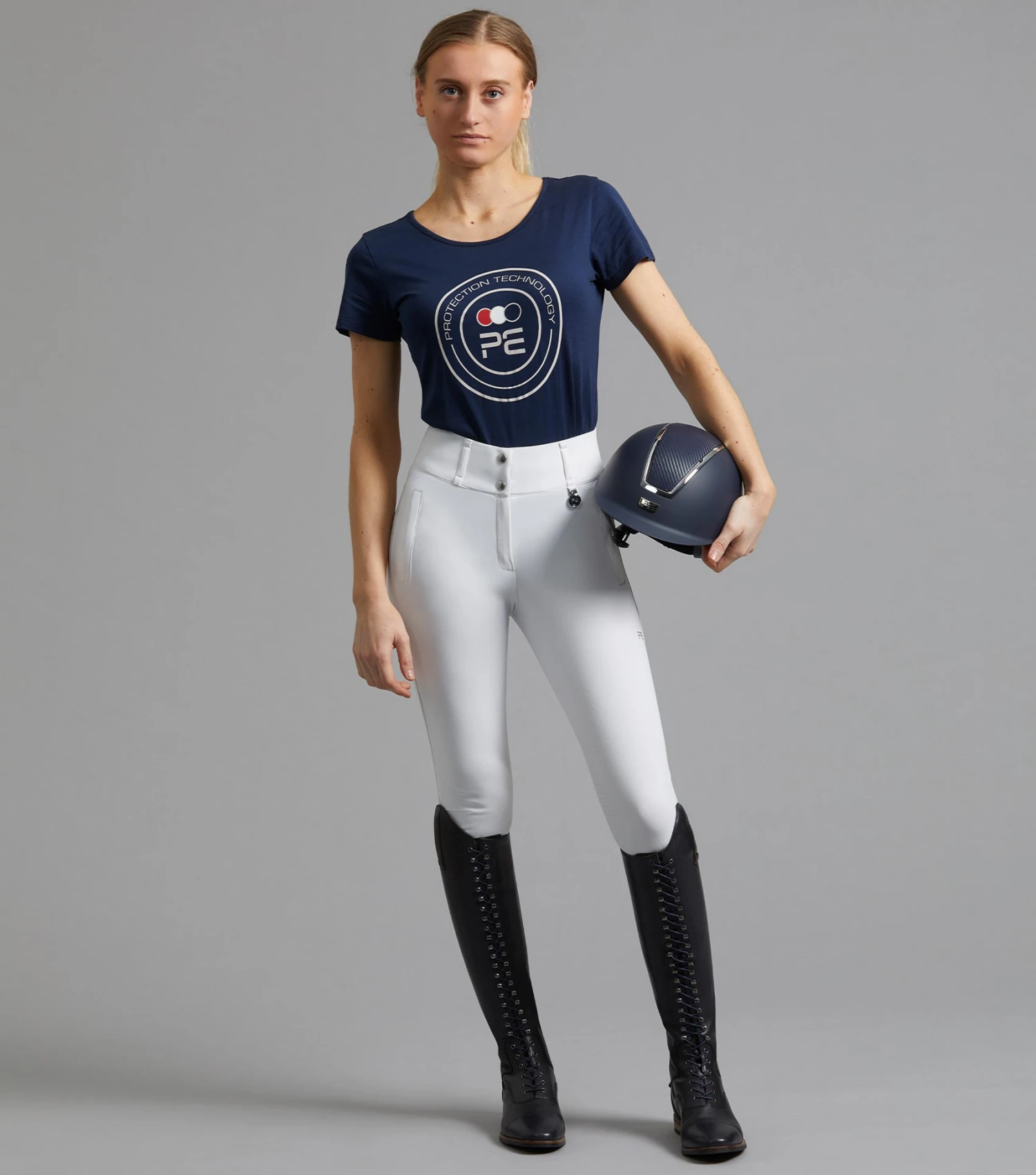 Fiero Ladies Cotton T-Shirt Fiero Ladies Cotton T-Shirt -Premier Equine Store fiero t shirt navy 2