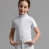 Maria Girls Diamanté Show Shirt 2 Maria Girls Diamanté Show Shirt -Premier Equine Store maria kids competition shirt white 1
