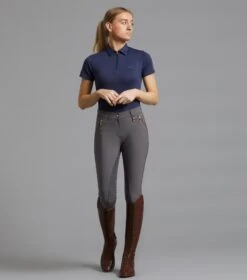 Milliania Ladies Full Seat Gel Riding Breeches -Premier Equine Store milliania ladies breeches grey 1
