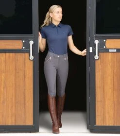 Milliania Ladies Full Seat Gel Riding Breeches -Premier Equine Store milliania ladies breeches grey 2