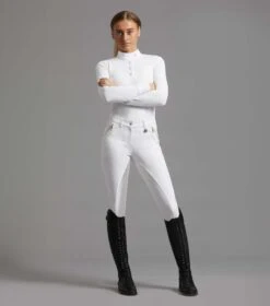 Milliania Ladies Full Seat Gel Competition Breeches 7 Milliania Ladies Full Seat Gel Competition Breeches -Premier Equine Store milliania ladies breeches white 6