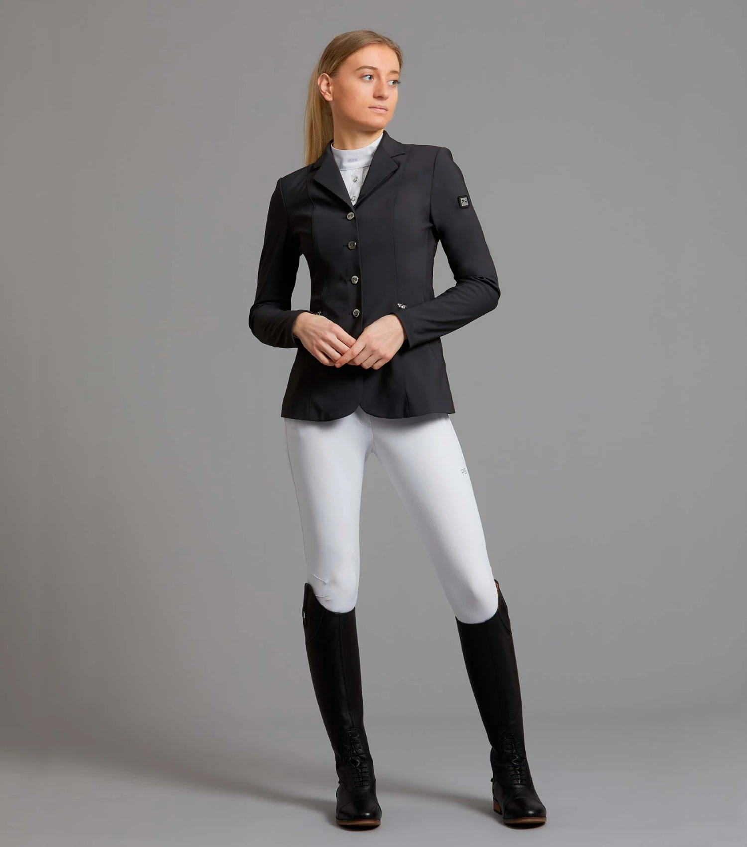 Nera Ladies Competition Jacket Nera Ladies Competition Jacket -Premier Equine Store nera competition jacket grey 2