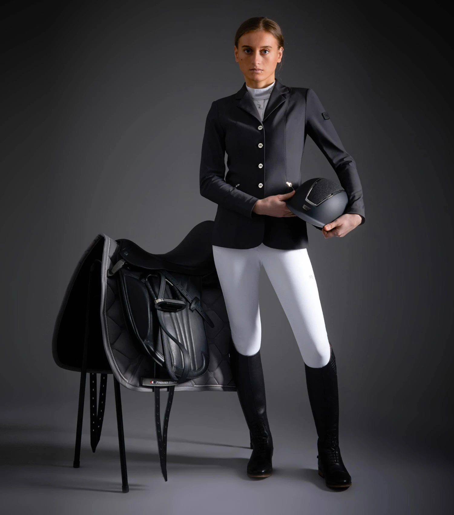 Nera Ladies Competition Jacket Nera Ladies Competition Jacket -Premier Equine Store nera competition jacket grey 7