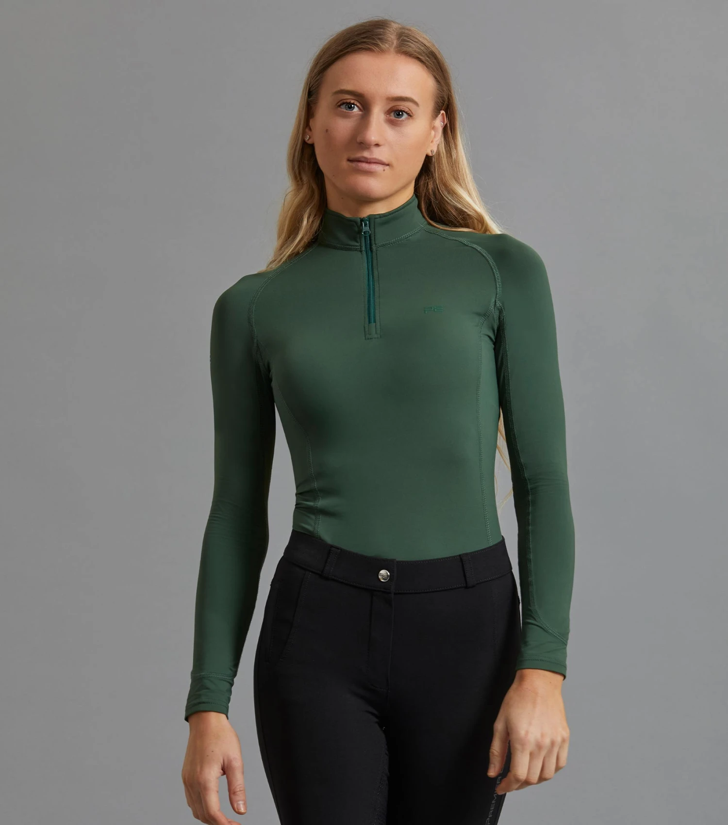 Ombretta Ladies Technical Riding Top Ombretta Ladies Technical Riding Top -Premier Equine Store ombretta base layer green 1