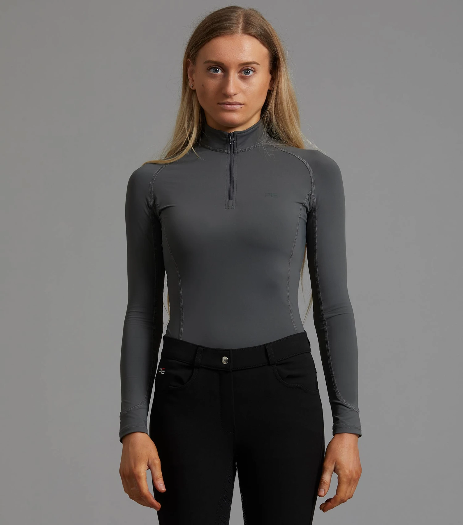 Ombretta Ladies Technical Riding Top Ombretta Ladies Technical Riding Top -Premier Equine Store ombretta base layer grey 1