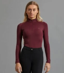 Ombretta Ladies Technical Riding Top 7 Ombretta Ladies Technical Riding Top -Premier Equine Store ombretta base layer wine 1