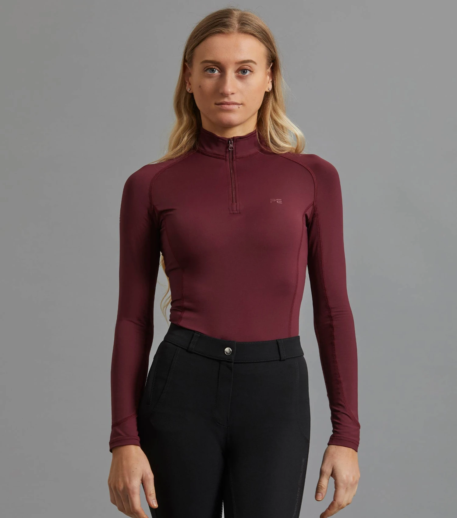 Ombretta Ladies Technical Riding Top Ombretta Ladies Technical Riding Top -Premier Equine Store ombretta base layer wine 1