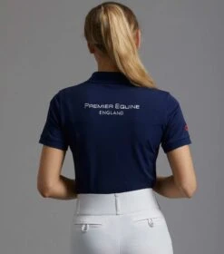 PE Ladies Team Polo Shirt -Premier Equine Store pe polo shirt navy 3