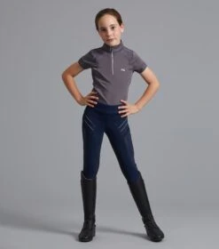 Mini Remisa Girl's Technical Short Sleeve Riding Top 13 Mini Remisa Girl's Technical Short Sleeve Riding Top -Premier Equine Store remisa top kids Grey 6
