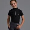 Mini Remisa Girl's Technical Short Sleeve Riding Top 2 Mini Remisa Girl's Technical Short Sleeve Riding Top -Premier Equine Store remisa top kids black 1