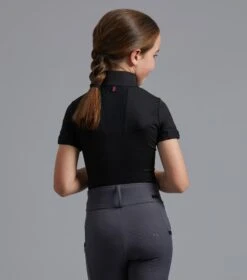 Mini Remisa Girl's Technical Short Sleeve Riding Top 4 Mini Remisa Girl's Technical Short Sleeve Riding Top -Premier Equine Store remisa top kids black 3