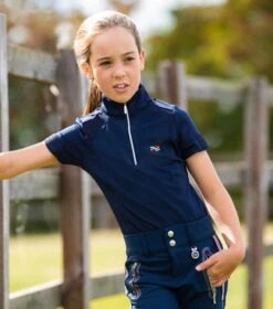 Mini Remisa Girl's Technical Short Sleeve Riding Top 15 Mini Remisa Girl's Technical Short Sleeve Riding Top -Premier Equine Store remisa top kids navy 2