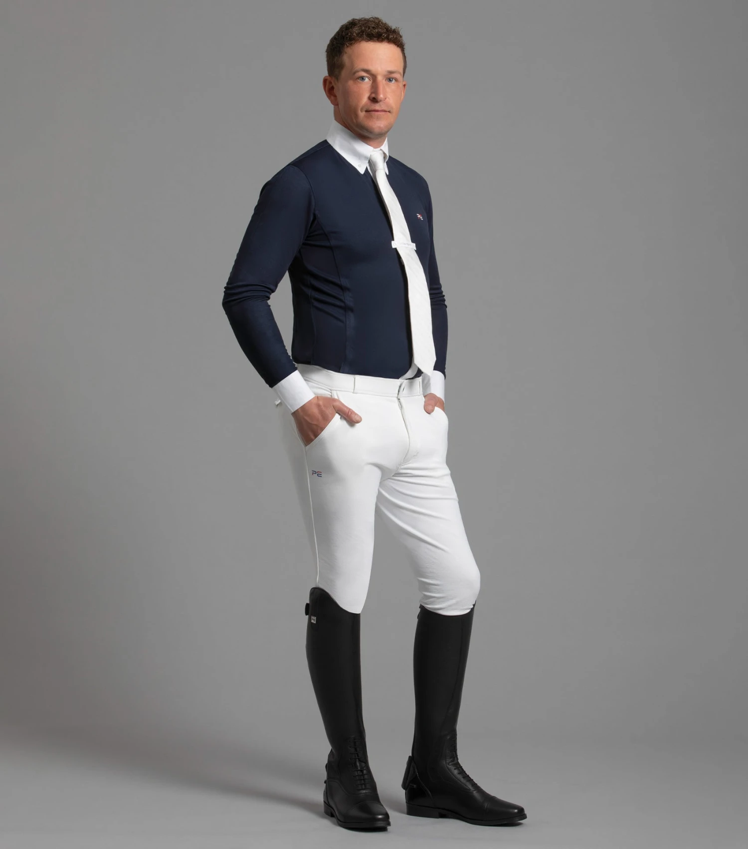 Santino Men's Gel Knee Competition Breeches Santino Men's Gel Knee Competition Breeches -Premier Equine Store santino mens breeches white 1