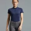 Scintillo Ladies Short Sleeve Riding Top -Premier Equine Store scintillo shirt navy 1 1a09741e b90d 4a28 a484 2a09dbd47c24