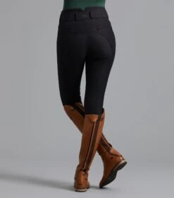 Virtue Ladies Full Seat Gel Riding Breeches -Premier Equine Store virtue ladies breeches black4