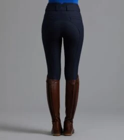 Virtue Ladies Full Seat Gel Riding Breeches -Premier Equine Store virtue ladies breeches navy 4